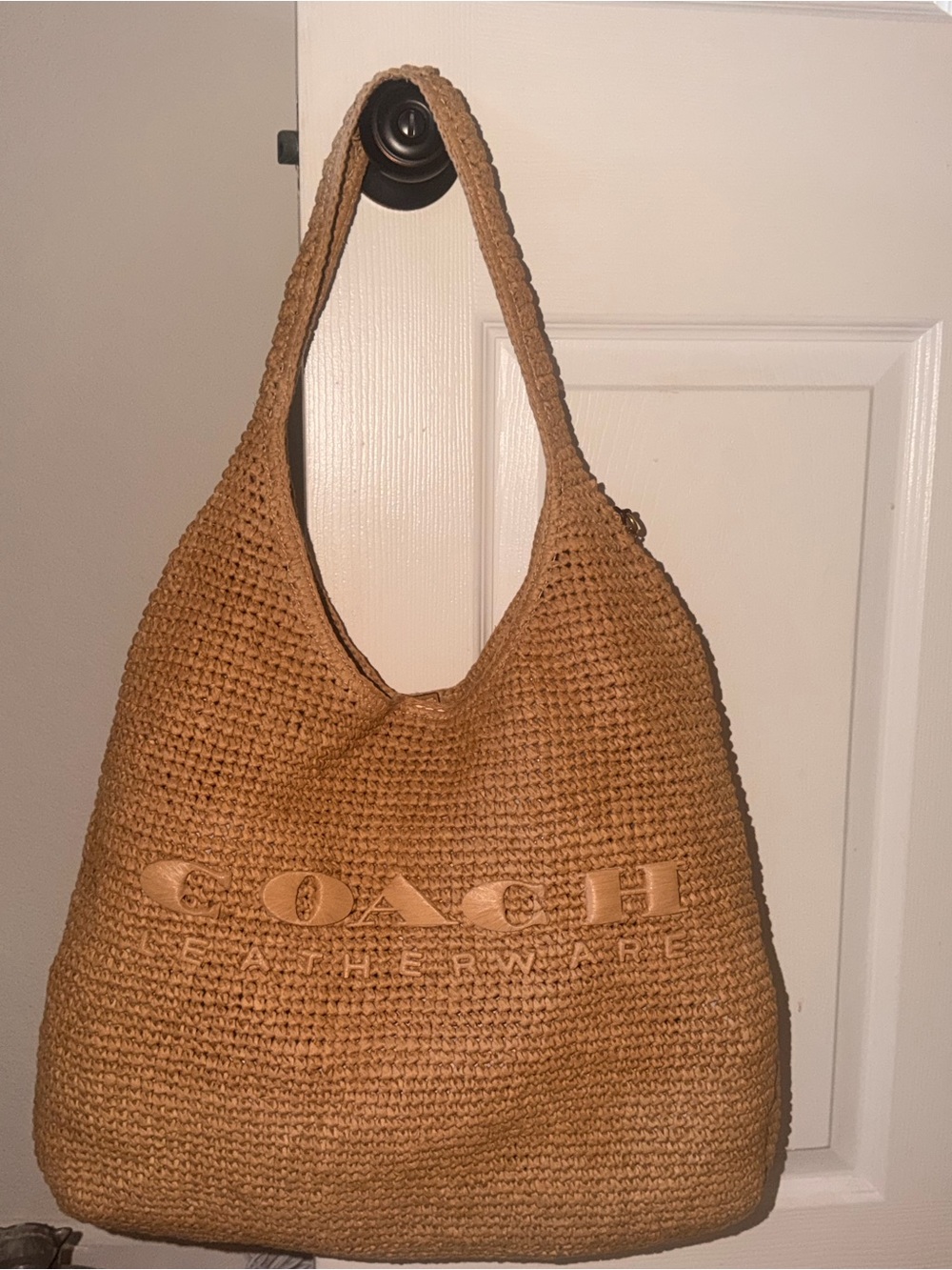 COACH Brooklyn Shoulder Bag 39 in Straw - Picture 4 of 6